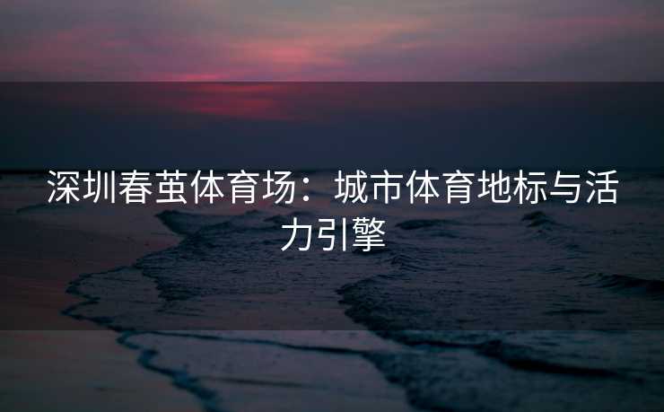 深圳春茧体育场：城市体育地标与活力引擎