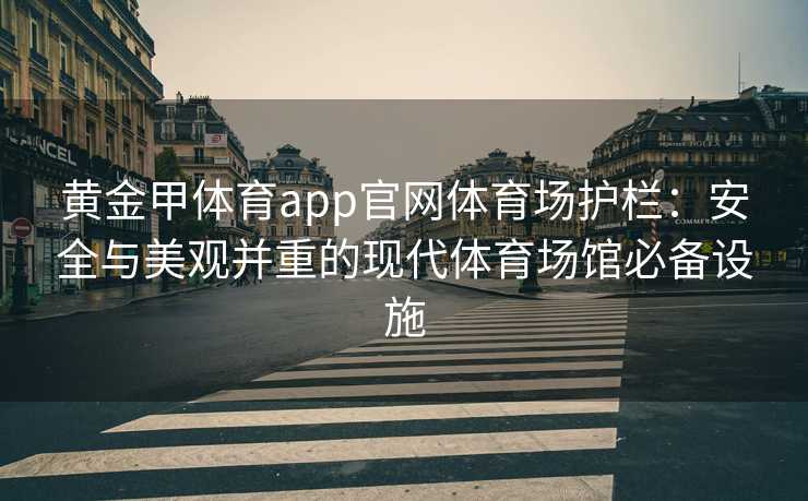 黄金甲体育app官网体育场护栏：安全与美观并重的现代体育场馆必备设施